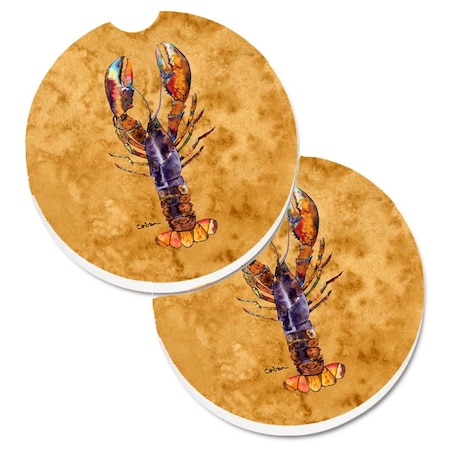 Carolines Treasures Lobster Set of 2 Cup Holder Car Coaster 8716CARC